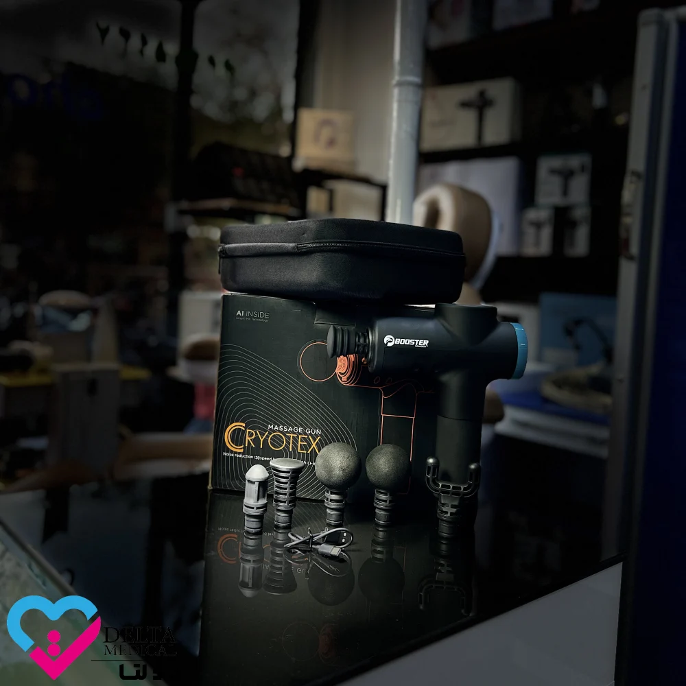 محتوای بسته و کیف ماساژور تفنگی بوستر مدل M2-B